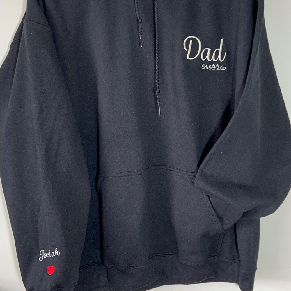 Custom Embroidered Dad Hoodie Sweatshirt. Great gift for Fathers Day/Birthdays